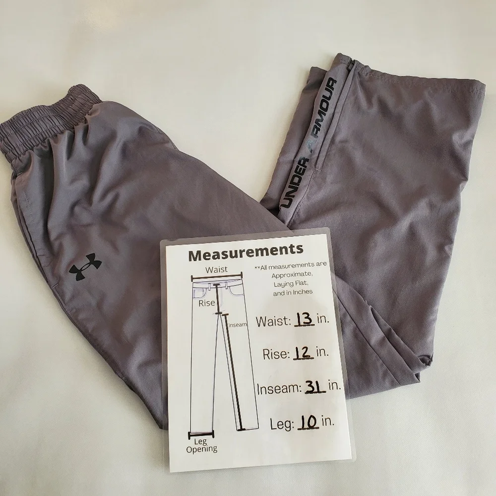 Men’s Under Armour Loose Heatgear Gray Pants Size Medium - Picture 11 of 13